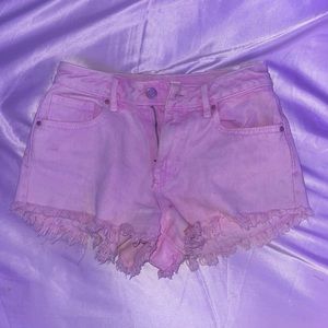 Pink High Rise Festival Shorts from PacSun